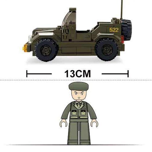 Xe Jeep Quân Sự Prowler Sluban M38-B0296 chính hãng, kích thước 13cm, quà tặng tuyệt vời
