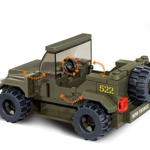 Đồ chơi lắp ráp Xe Jeep Địa Hình Quân Đội Sluban M38-B0296 an toàn, phát triển trí tuệ